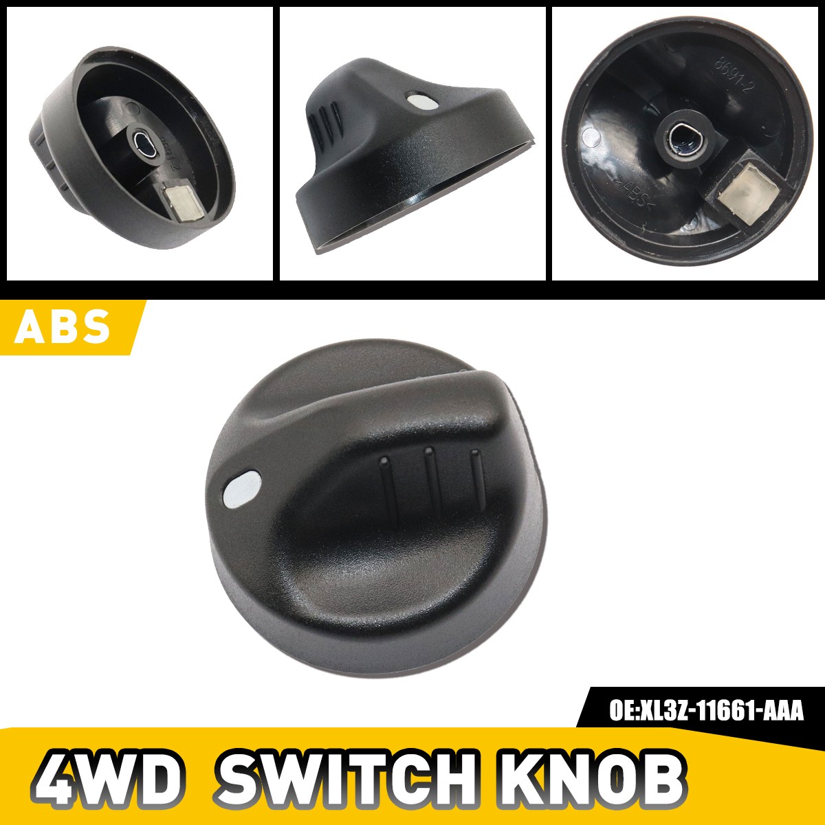 4WD 4X4 Switch Knob Dial Black For 1999-2004 Ford Expedition OE#XL3Z-11661-AAA