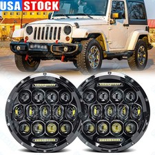 300w Pair 7 Inch Round Led Headlight Hilo Drl For Jeep Wrangler Jk Lj Tj Cj Dot