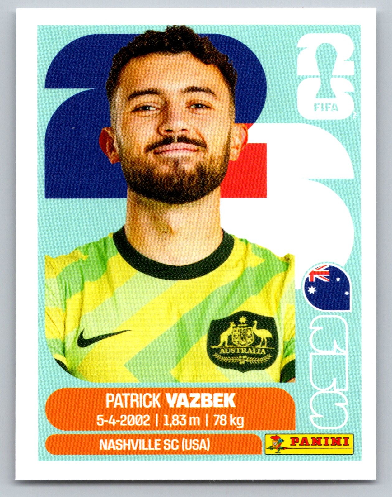 2026 Panini FIFA World Cup Stickers #AUS16 Patrick Yazbek