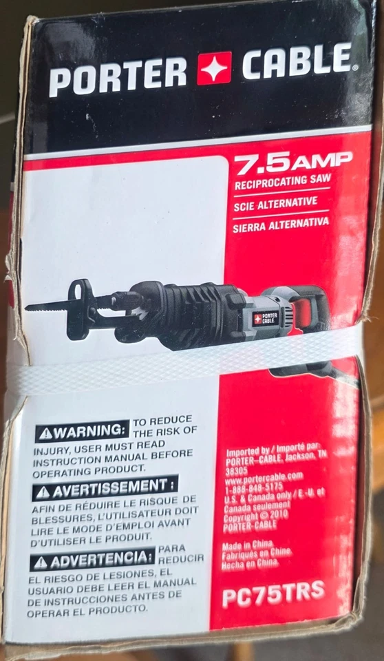 Porter-Cable 7.5AMP Corded Reciprocating Saw PC75TRS - Image 2 of 4