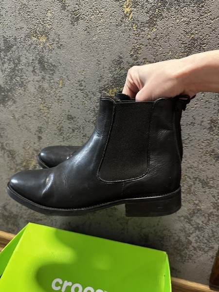 Women Billi Bi Boots Black Leather 38.5 #MD9D