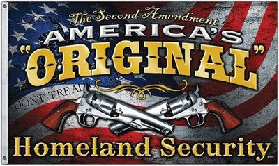 Second Amendment Flagge 3 x 5 Fuß Polyester Original Heimatschutz Banner