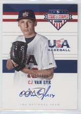2017 Panini USA Baseball Stars & Stripes 151/499 CJ Van Eyk #30 Auto z4k