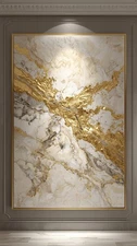 Modern Abstract Gold Wall Art | Luxury Texture Poster | Minimal Home Decor