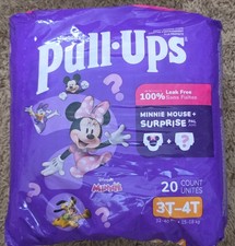 Huggies Pull Ups Size 3T-4T, 32-40 lbs Potty Training Diapers Minnie - 20 Count