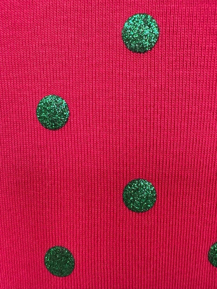 Hanna Andersson Girls’ Size 120 Long Sleeve Pink Shirt With Green Polka Dots - Image 3 of 4