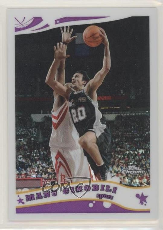 2005-06 Topps Chrome Refractor 851/999 Manu Ginobili #42 HOF 1u6