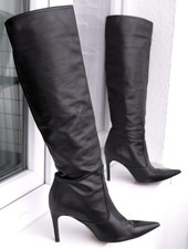 ZARA - Stivali neri in pelle - usati spesso