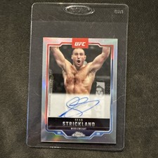 2025 Topps Chrome UFC Sean Strickland Chrome Veteran Signature Refractor /199