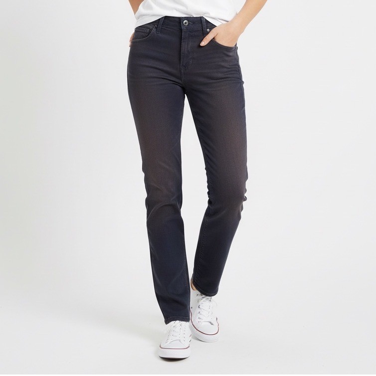 PAIGE Normandie Navy Blue Cotton Polyurethane Blend Straight Leg Pants Size 29