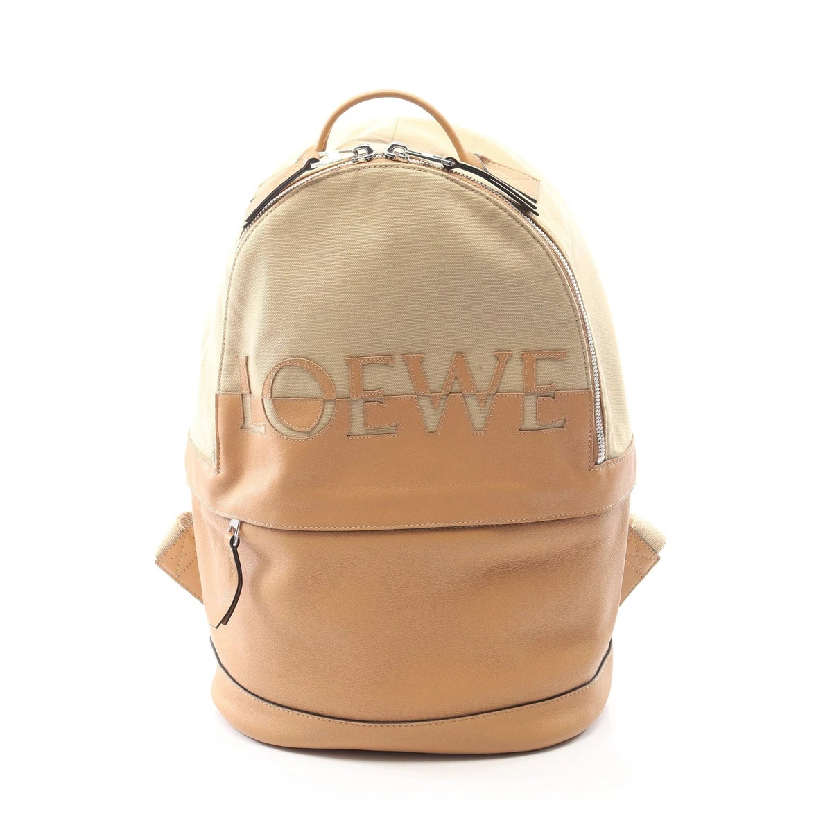 Authentic Loewe Sailor Bag SuppleTan Leather Backpack with Drawstring Closure Loewe Suede Calfskin Drawstring Backpack Brown 1740288  main image 4