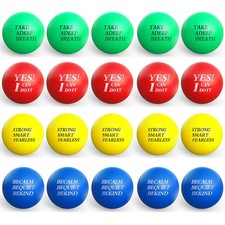 Kasyat 20 Pcs Motivational Stress Balls Bulk Small, Yellow,blue,green,red