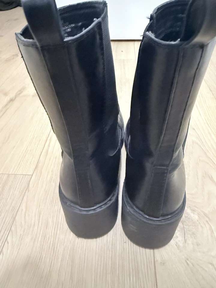 Botines Chelsea Nine West para mujer talla 9 negros plataforma Foto 4 de 4