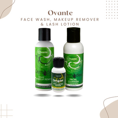 Ovante Demodex Eliminating Kit   Face Wash, Makeup Remover & Lids & Lash Lotion