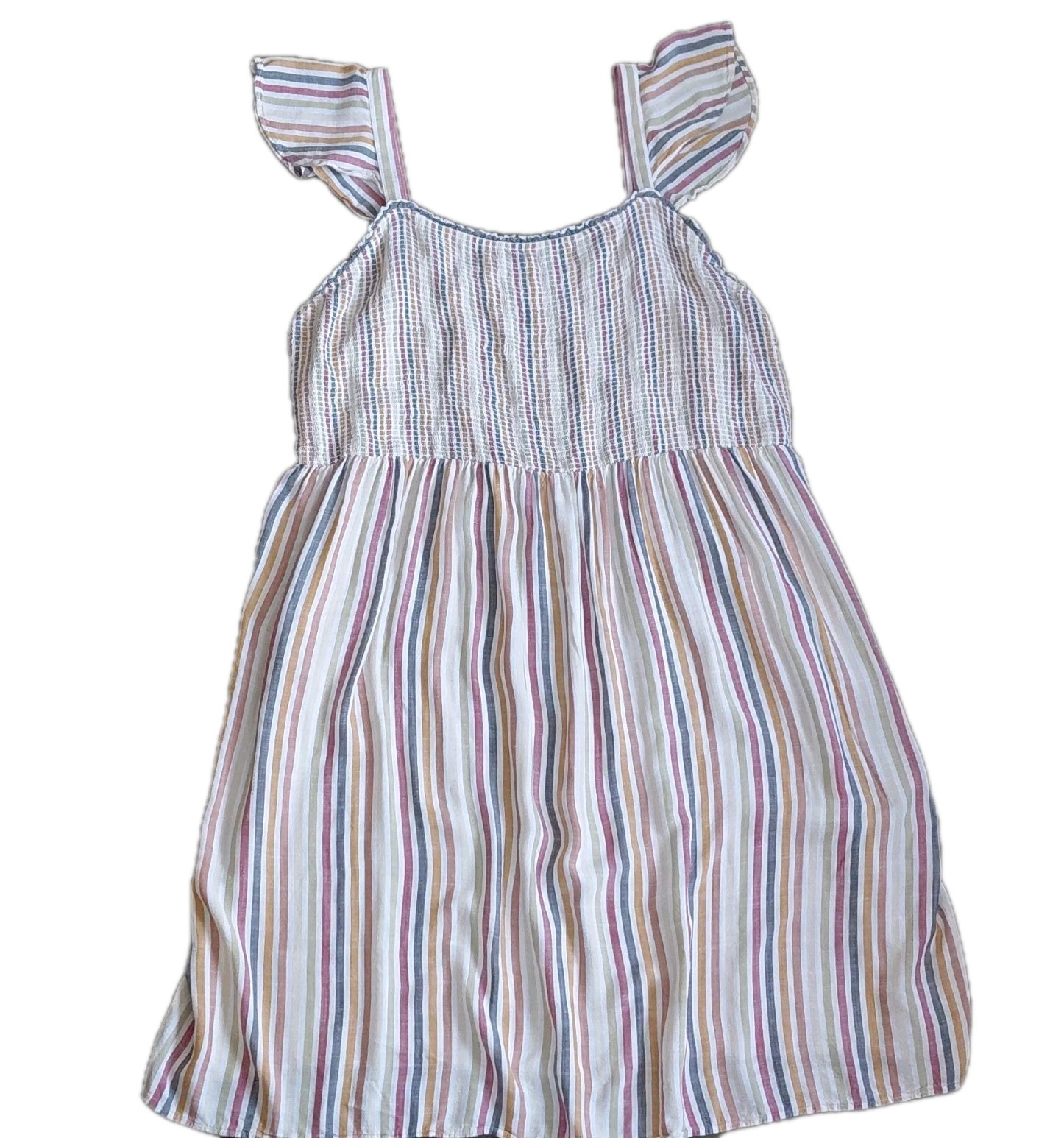 SONOMA Womens Dress Size 3X Square Neck Flutter Sleeve Smocked Top Flowy Indie