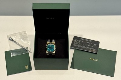 NIB Luxury Pascal Octagonal Women s Malachite Diamonds Watch