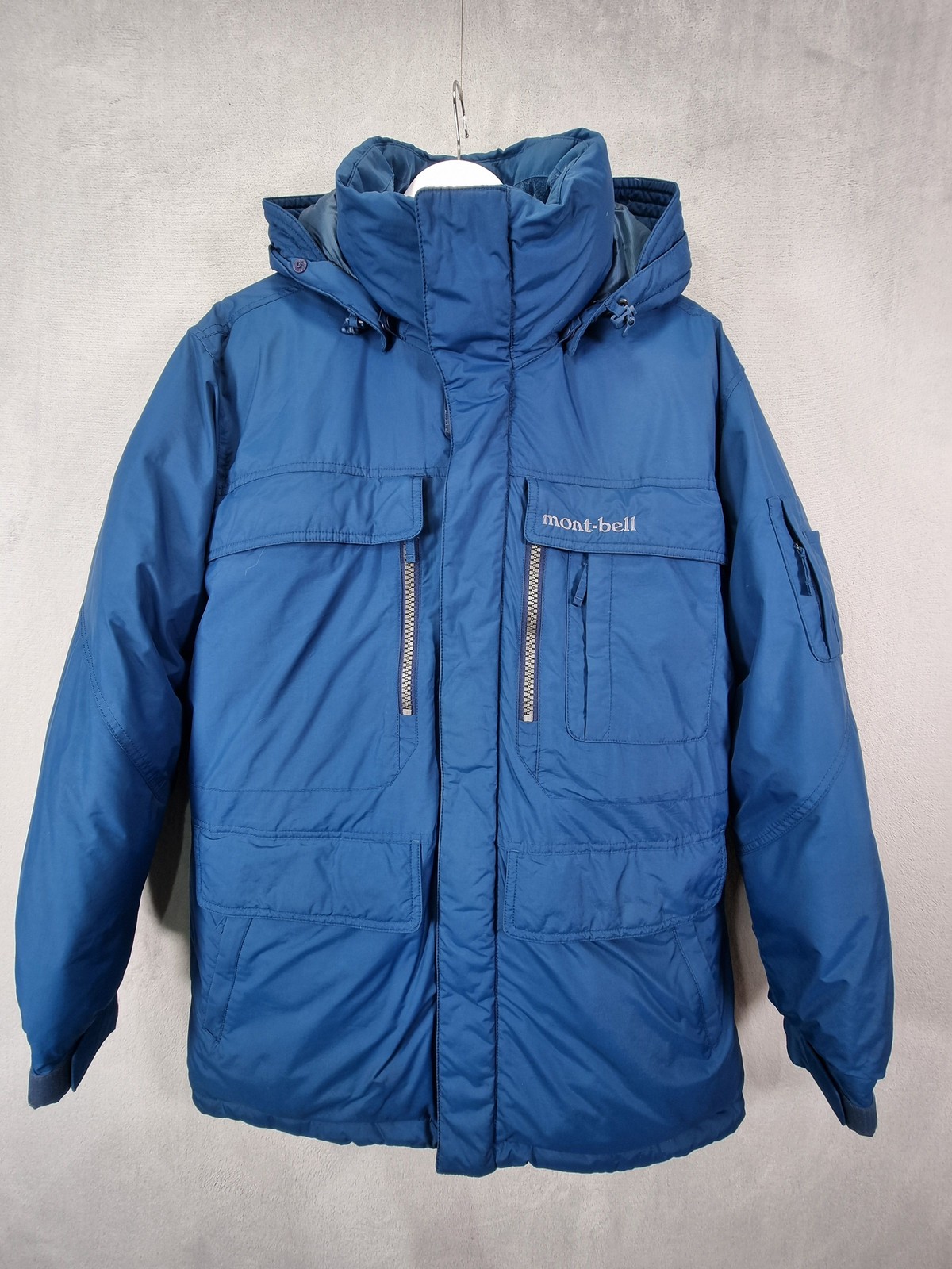 Montbell Light & Fast Insulated Parka Blue Medium Hooded Winter Jacket