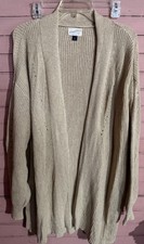 Universal Thread Women's Brown Open Front Long Sleeve Cardigan Sweater Size Med