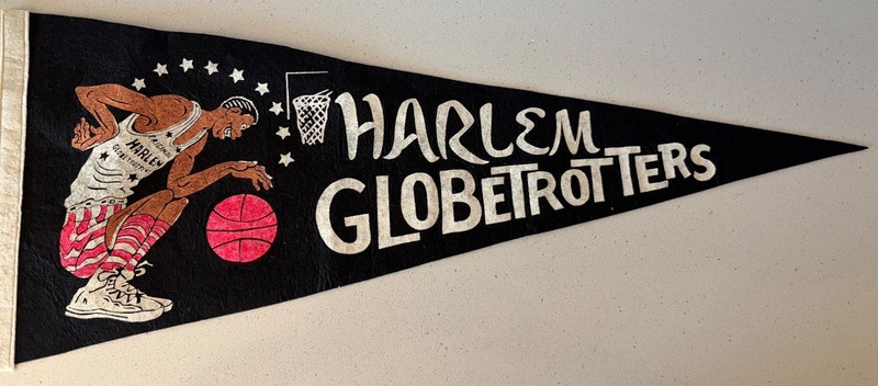 Original Harlem GLOBETROTTERS Basketball HOLY GRAIL Circa 1940 FULL SIZE PENNANT