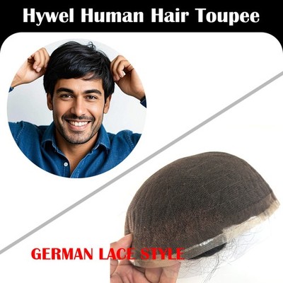 Mens German Lace Front and Side Lace Toupee | Mens Human Hair Replacement System