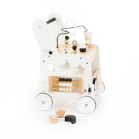 6IN1 Lauflernwagen Babywalker FüR Kinder Lauflernhilfe Holz Walker Laufwagen👦