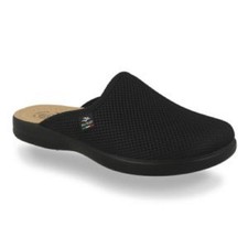 Fly Flot Herren Mesh-Hausschuhe, Fußbett, Pantoffel, schwarz Gr. 40-48