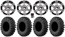 ITP SS212 14" Wheels Machined 28" MotoRavage XL Tires Kawasaki Brute Force IRS