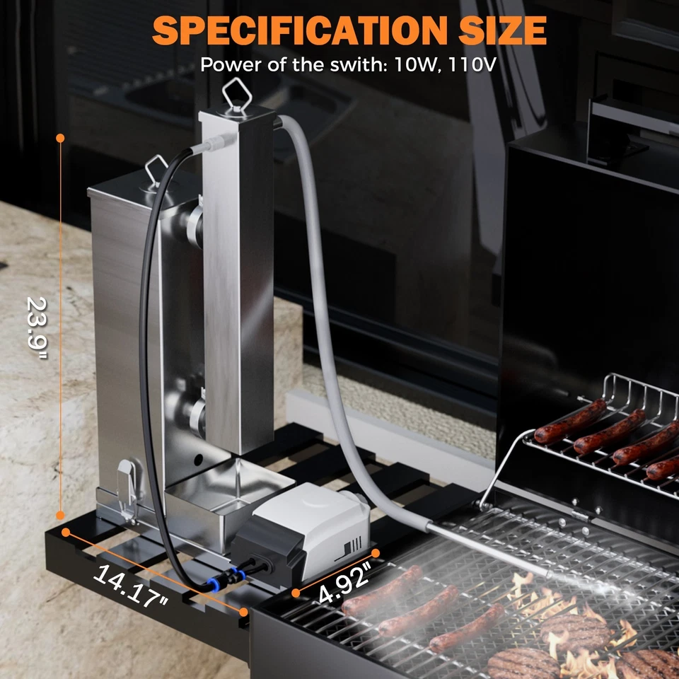 Generador de Humo Frío Minneer 5L Acero Inoxidable Ahumador Caliente Ahumador Pellets Barbacoa Foto 2 de 4