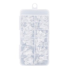 240 Pcs Almond Half Cover Tips Clear Nail Tips Soft Gels Tips for Nail Salons