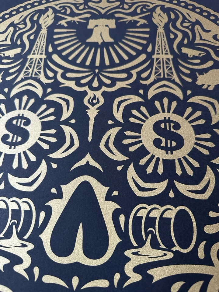 Obey Shepard Fairey Power & Glory Day of the Dead Skull Giant Streetart Print - Bild 2 von 4