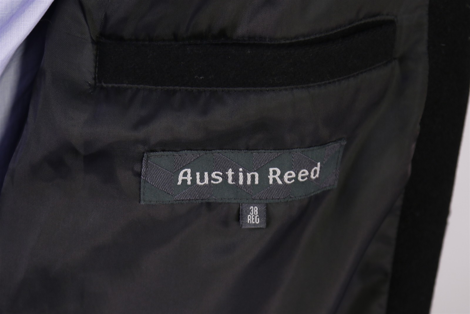 Austin Reed Black Wool Cashmere Full Length Overcoat Coat 38R