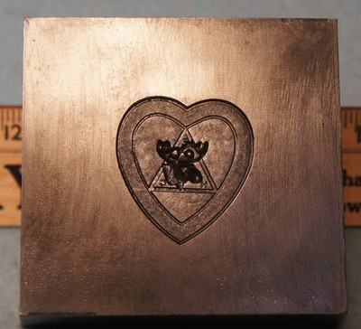 1939 LOYAL ORDER OF MOOSE WOTM FHC Heart Pin STEEL STAMPING DIE Robbins RH127