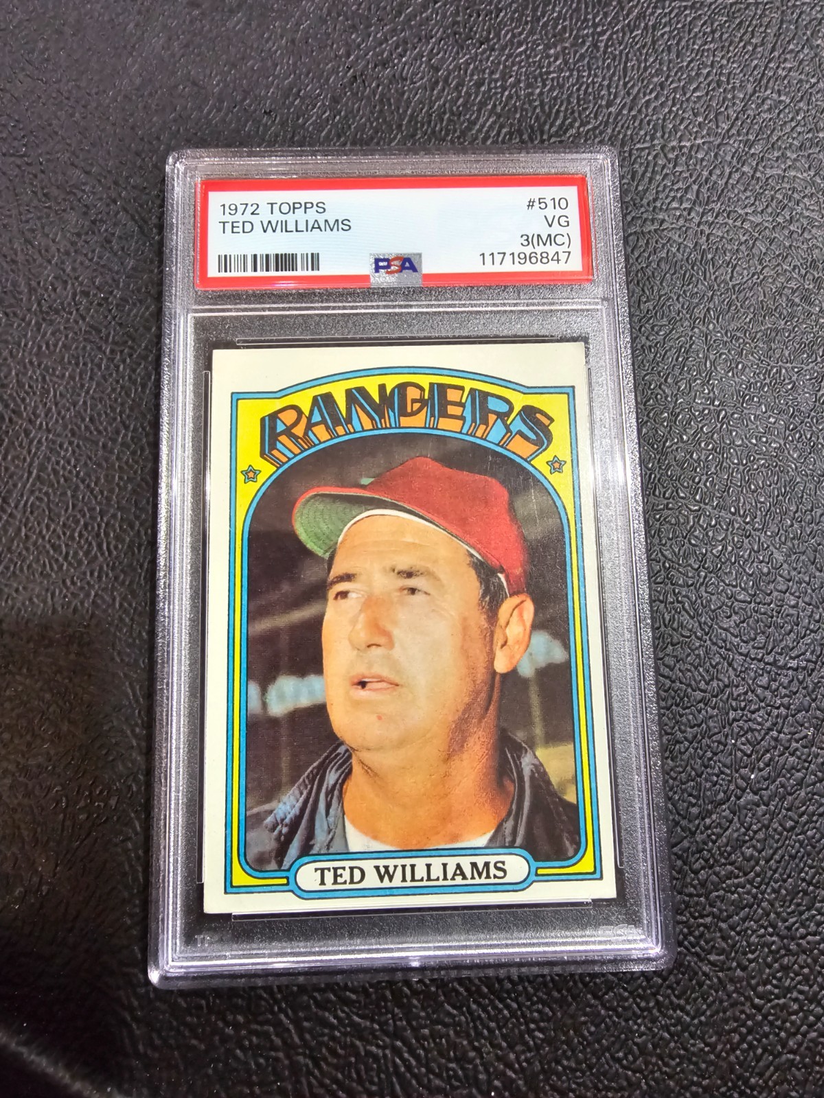 1972 Topps Baseball #510 Ted Williams PSA 3 VG HOF