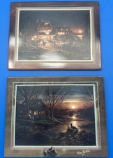 Terry Redlin - Twilight Serenity/Harvest Moon Ball -Porcelain Bradford Exch 1999