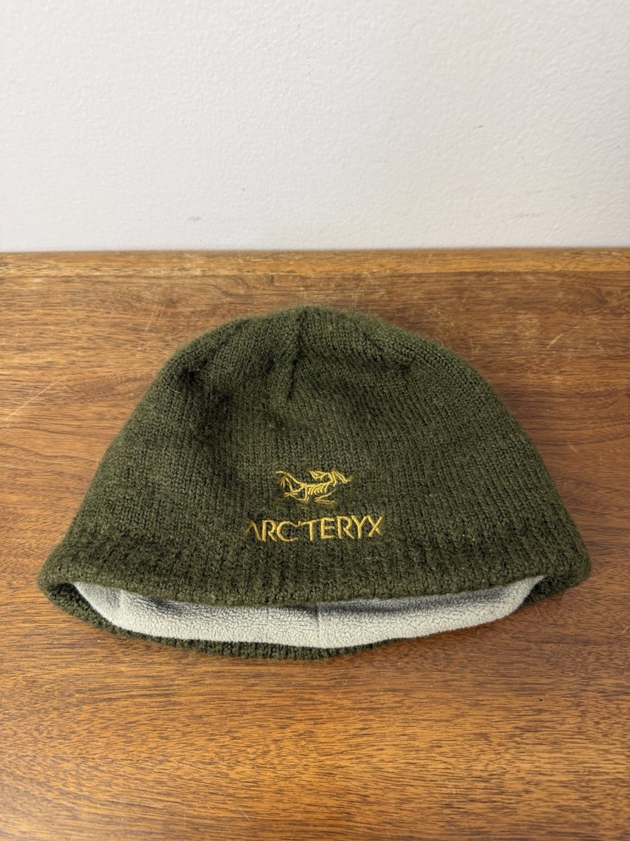 Arc'teryx One Size Green Wool Beanie Gold Logo 64989 | eBay