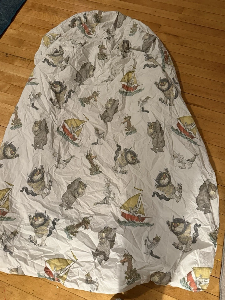 POTTERY BARN KIDS WHERE THE WILD THINGS ARE 100% COTTON TWIN FITTTED SHEET Only - Image 3 of 3