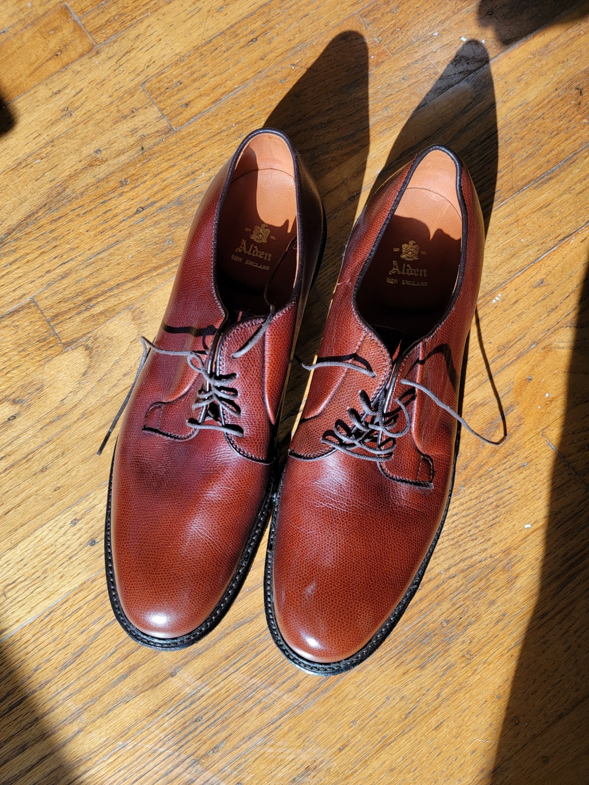 Alden 947 Brown Alpine Grain Plain Toe Blucher