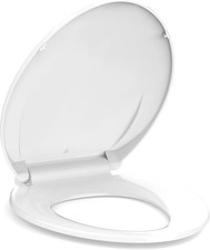 Elongated Toilet Seat with Built In Potty Training Seat, 19Inch Toilet Cover
