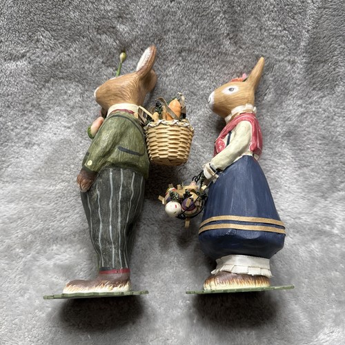 Lot Of 2 Hallmark Hareloom Bunnies By Crista Couch 8” Easter Set - 第 8/12 張圖片