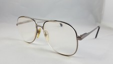 STETSON-LIKE AVIATOR Designer Eyeglass Frames UNKNOWN BRAND SILVER 58  16 140
