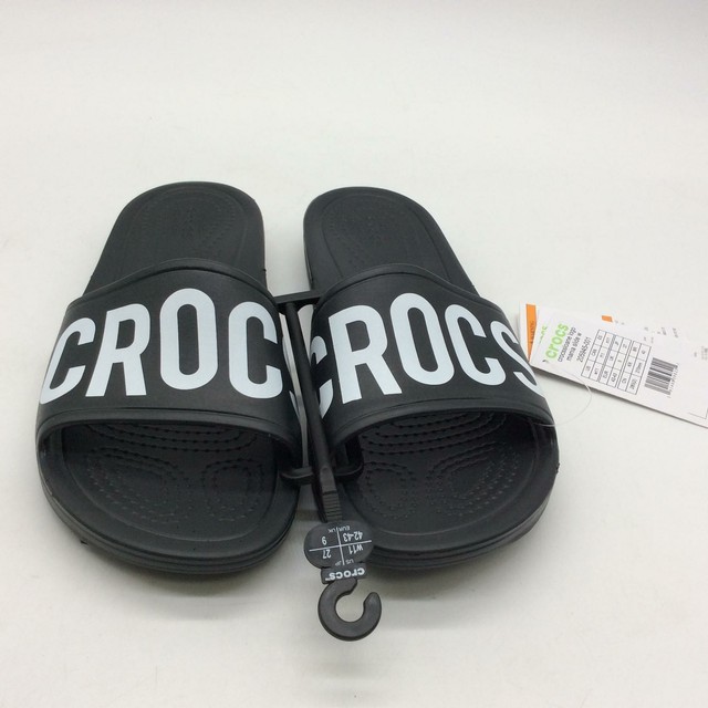 crocs sloane hammered metallic slide