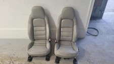 2005-2006 Chevrolet Corvette Gray Leather Front Bucket Seats Pwrheatmem