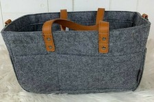 Gagaku Baby Diaper Caddy Storage Organizer Portable Nursery Dark Gray Brown NWOT