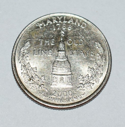2000 P Maryland State Quarter Cent Coin US Mint Error 25 Cent The Old Line 1788 - Picture 10 of 24