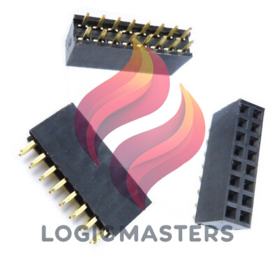 10PCS 2x8 16 Pin 2.54mm Double Row Female Straight Header Pitch Socket Pin Strip