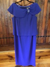 Miss Dorby Dress 12 Navy Blue Mother Of The Bride Sleeveless So Beautiful