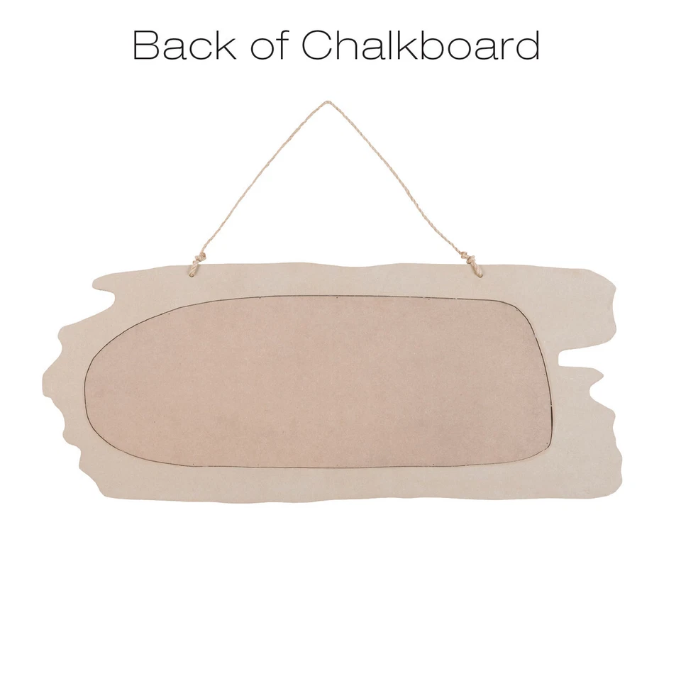 Rustic Barnwood Wall Mounted Hanging Chalkboard Sign 33"x14" - Image 3 of 4