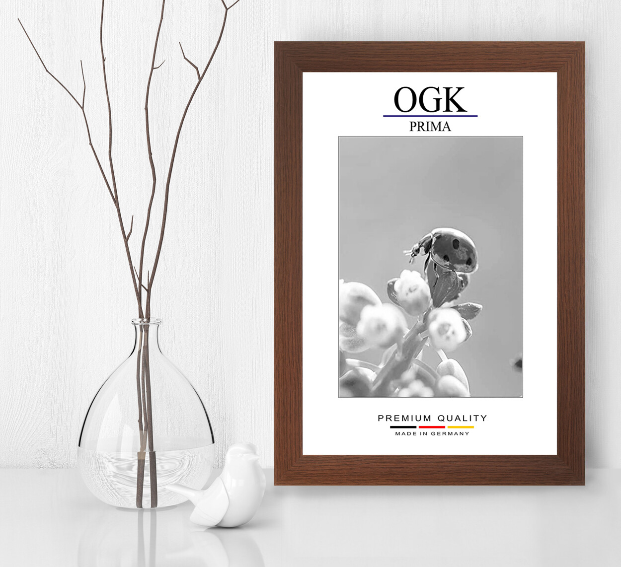 OGK Holz Bilderrahmen in Braun Wenge Foto Poster Puzzle Rahmen