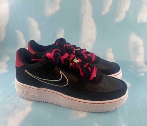 Nike Air Force 1 LV8 S50 GS Bred Black Shoes DB1561-001 Size 6Y / Women 7.5  Rare | eBay