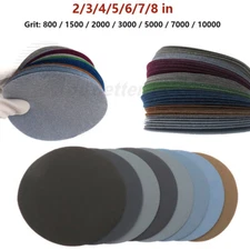2/3/4/5/6/7/8 in Wet & Dry Sanding Discs Sandpaper Pads Hook&Loop Grit 800-10000